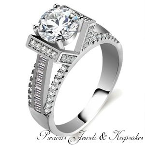 AAA 925 Sterling Silver Cubic Zirconia Rings